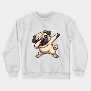 Dabbing Pug Funny Crewneck Sweatshirt